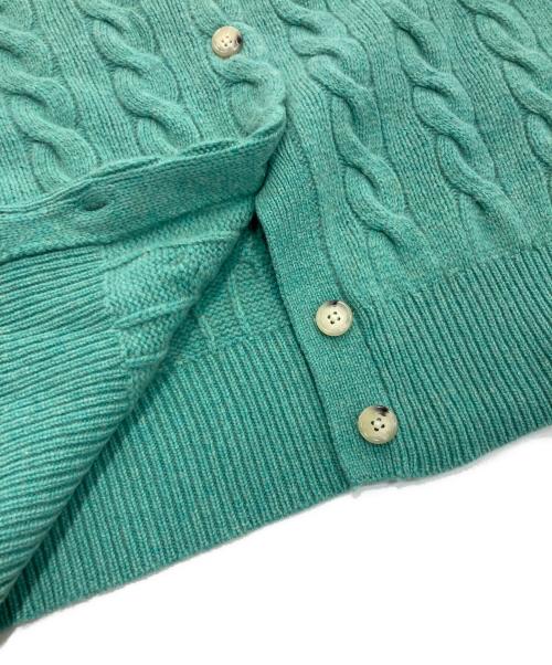 POLO RALPH LAUREN（ポロ・ラルフローレン）POLO RALPH LAUREN (ポロ・ラルフローレン) カシミヤ混ケーブルニットカーディガン グリーン サイズ:L 未使用品の古着・服飾アイテム