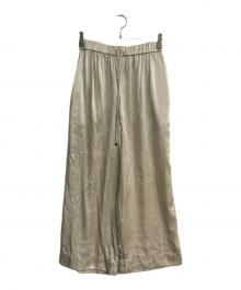 ebure（エブール）の古着「ウォッシャブルシルク ストレートイージーパンツ　9950600006」｜ベージュ