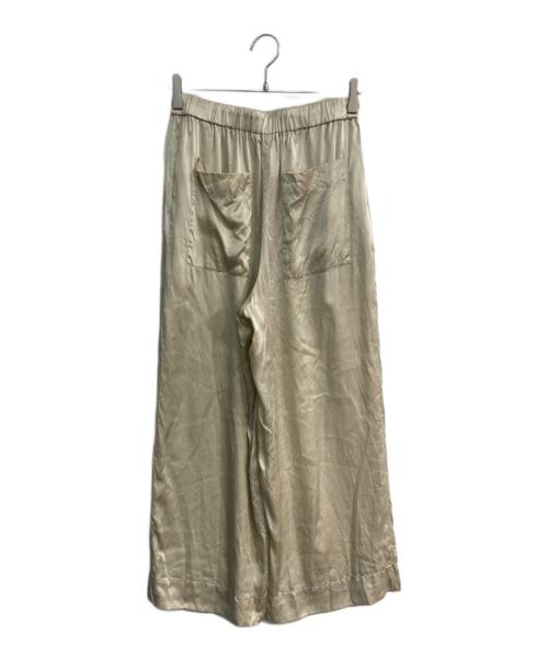 ebure（エブール）EBURE (エブール) ウォッシャブルシルク ストレートイージーパンツ　9950600006 ベージュ サイズ:Mの古着・服飾アイテム