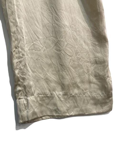 ebure（エブール）EBURE (エブール) ウォッシャブルシルク ストレートイージーパンツ　9950600006 ベージュ サイズ:Mの古着・服飾アイテム