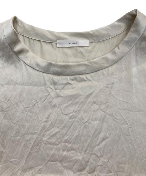 ebure（エブール）EBURE (エブール) ウォッシャブルシルク Tブラウス ベージュ サイズ:Mの古着・服飾アイテム