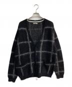 UNIVERSAL PRODUCTS.ユニバーサルプロダクツ）の古着「JACQUARD CHECK CARDIGAN　233-60206」｜ブラック