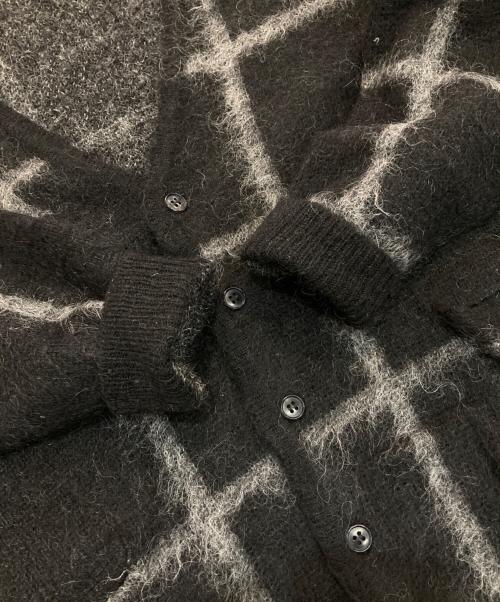 UNIVERSAL PRODUCTS.（ユニバーサルプロダクツ）UNIVERSAL PRODUCTS. (ユニバーサルプロダクツ) JACQUARD CHECK CARDIGAN　233-60206 ブラック サイズ:2の古着・服飾アイテム