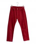 LEVI'Sリーバイス）の古着「後染め501デニムパンツ　 00'S USA製　6501 0680」｜レッド