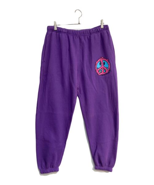 THE SMOKERS CLUB（スモーカーズクラブ）THE SMOKERS CLUB (スモーカーズクラブ) SMILE IN PEACE SWEATPASNTS パープル サイズ:XLの古着・服飾アイテム