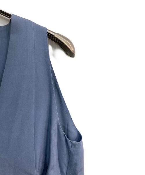 BALENCIAGA（バレンシアガ）BALENCIAGA (バレンシアガ) ノースリーブシルクワンピース　312871 ブルー サイズ:36の古着・服飾アイテム