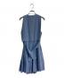BALENCIAGA (バレンシアガ) ノースリーブシルクワンピース　312871 ブルー サイズ:36：7000円