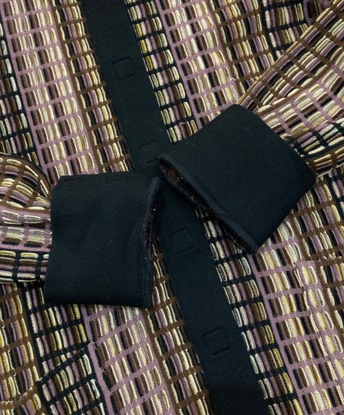 missoni（ミッソーニ）missoni (ミッソーニ) 襟付きニットワンピース パープル サイズ:2の古着・服飾アイテム