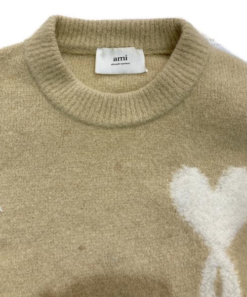AMI Alexandre Mattiussi（アミアレクサンドルマテュッシ）AMI Alexandre Mattiussi (アミアレクサンドルマテュッシ) Ami de Coeur SWEATER ベージュ サイズ:Sの古着・服飾アイテム
