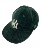 KITH×New Eraキス×ニューエラ）の古着「ベロアキャップ」｜グリーン