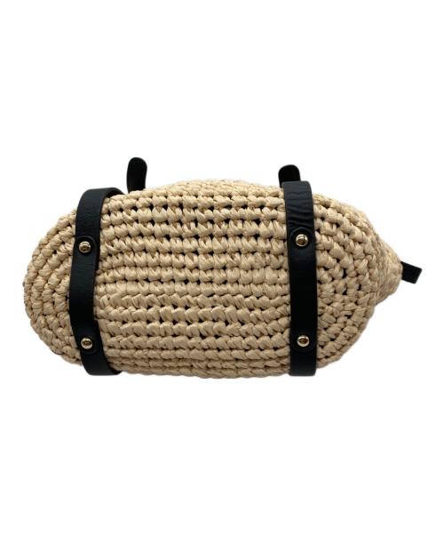 DIESEL（ディーゼル）DIESEL (ディーゼル) チャーム付き2WAYカゴバッグ ベージュ×ブラックの古着・服飾アイテム