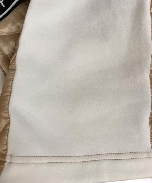 Jun&Rope（ジュンアンドロペ）Jun&Rope (ジュンアンドロペ) タフタフリースコンビダウンワンピース ベージュ×ホワイト サイズ:Sの古着・服飾アイテム