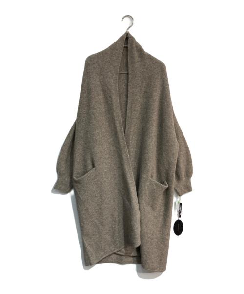 DAMA collection（ダーマコレクション）DAMA collection (ダーマコレクション) ヤクウールロングカーディガン ベージュ サイズ:2 未使用品の古着・服飾アイテム