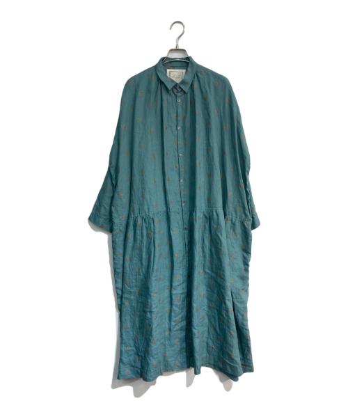 ichi（イチ）ichi (イチ) リネンシャツワンピース　M/H800302 グリーン サイズ:-の古着・服飾アイテム