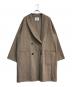 evernavy（エバーネイビー）の古着「ウールリバーダブルコート　8100010」｜ベージュ