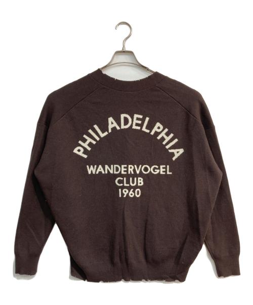 ST.JOHNS 3RD CLUB（セントジョンズサードクラブ）ST.JOHNS 3RD CLUB (セントジョンズサードクラブ) PHILADELPHIA ニット カーディガン(フィラデルフィアニットカーディガン) ブラウン サイズ:SIZE freeの古着・服飾アイテム
