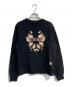 EVISU（エビス）の古着「ロゴ刺繍入りフローラルプリントレギュラーフィットスウェットシャツ　2EAHTW3SW4088XXFL」｜ブラック