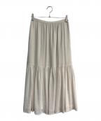 MaxMaraマックスマーラ）の古着「ピュアウール ロングティアードスカート　 24SS　24111010216」｜ベージュ