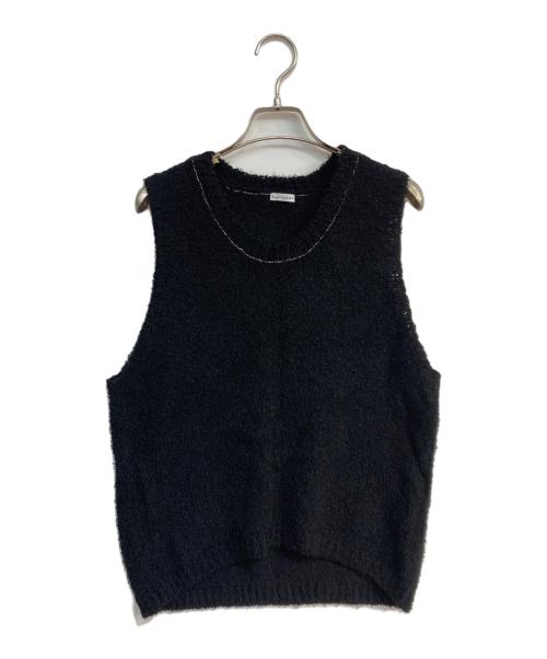 homspun（ホームスパン）homspun (ホームスパン) コットンリネンモールベスト　241-7910 ブラック サイズ:Freeの古着・服飾アイテム