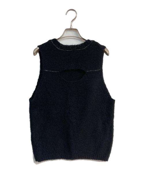 homspun（ホームスパン）homspun (ホームスパン) コットンリネンモールベスト　241-7910 ブラック サイズ:Freeの古着・服飾アイテム