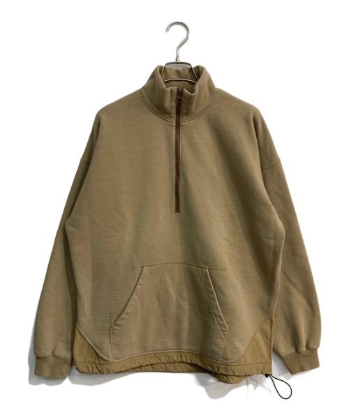 REMI RELIEF（レミレリーフ）REMI RELIEF (レミレリーフ) BRIEFING (ブリーフィング) ハーフジップスウェット ブラウン サイズ:Sの古着・服飾アイテム