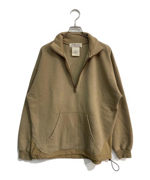 REMI RELIEF（レミレリーフ）REMI RELIEF (レミレリーフ) BRIEFING (ブリーフィング) ハーフジップスウェット ブラウン サイズ:Sの古着・服飾アイテム