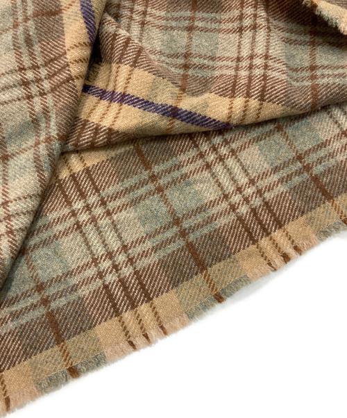 POLO RALPH LAUREN（ポロ・ラルフローレン）POLO RALPH LAUREN (ポロ・ラルフローレン) プラッド ベルト チェック ラップ スカート　211814992001 ブラウン サイズ:10の古着・服飾アイテム