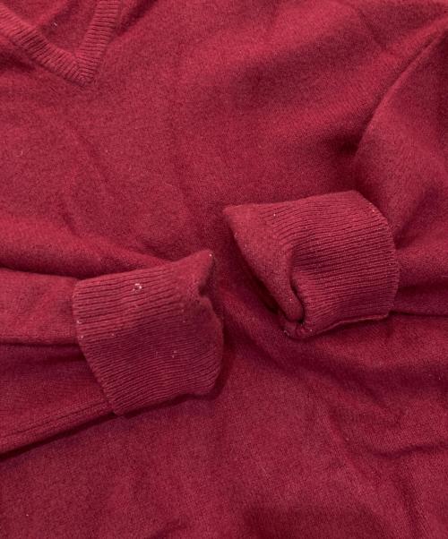 smith&telford（スミス＆テルフォールド）smith&telford (スミス＆テルフォールド) カシミヤVネックニット　 スコットランド製 ボルドー サイズ:46の古着・服飾アイテム