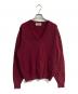 smith&telford（スミス＆テルフォールド）の古着「カシミヤVネックニット　 スコットランド製」｜ボルドー