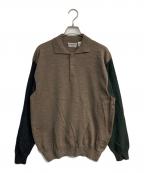 DOMANIドマニ）の古着「ニットポロシャツ　イタリア製」｜ブラウン