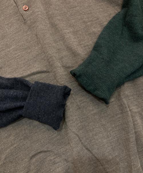 DOMANI（ドマニ）DOMANI (ドマニ) ニットポロシャツ　イタリア製 ブラウン サイズ:Mの古着・服飾アイテム