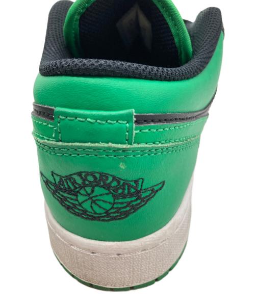 NIKE（ナイキ）NIKE (ナイキ) GIRLS AIR JORDAN 1 LOW GS ブラック×グリーン サイズ:24cmの古着・服飾アイテム