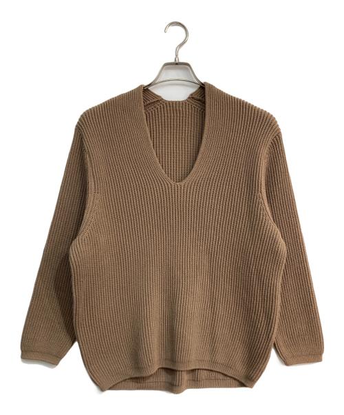 MUSE de Deuxieme Classe（ミューズ ドゥーズィエム クラス）MUSE de Deuxieme Classe (ミューズ ドゥーズィエム クラス) MALU アゼ Vニット　18080500401010 ベージュ サイズ:-の古着・服飾アイテム