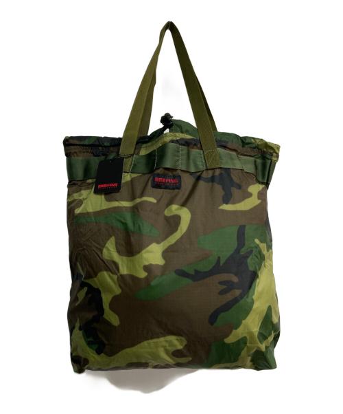 BRIEFING（ブリーフィング）BRIEFING (ブリーフィング) PACKABLE TOTE Woodland Camo　USA製　BRF266219 グリーン サイズ:-の古着・服飾アイテム
