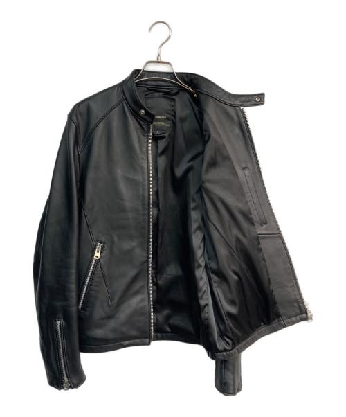 JACKROSE（ジャックローズ）JACKROSE (ジャックローズ) ラムレザーシングルライダースジャケット　254703J ブラック サイズ:4の古着・服飾アイテム