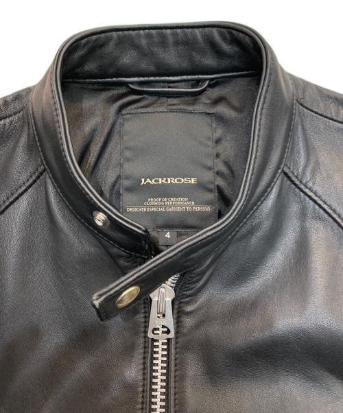 JACKROSE（ジャックローズ）JACKROSE (ジャックローズ) ラムレザーシングルライダースジャケット　254703J ブラック サイズ:4の古着・服飾アイテム