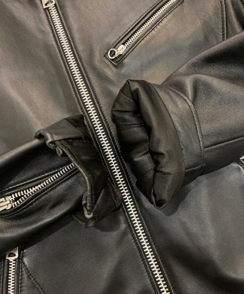 JACKROSE（ジャックローズ）JACKROSE (ジャックローズ) ラムレザーシングルライダースジャケット　254703J ブラック サイズ:4の古着・服飾アイテム