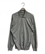 COMOLIコモリ）の古着「21Gコットン襟付きカーディガン K01-06002」｜グレー