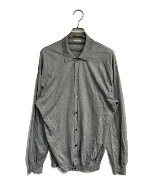 COMOLI（コモリ）COMOLI (コモリ) 21Gコットン襟付きカーディガン K01-06002 グレー サイズ:34の古着・服飾アイテム