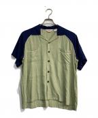 STYLE EYESスタイルアイズ）の古着「ボーリングシャツ」｜ネイビー×グリーン