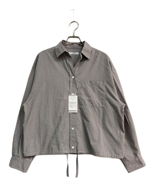 JOURNAL STANDARD relume（ジャーナルスタンダード レリューム）JOURNAL STANDARD relume (ジャーナルスタンダード レリューム) オーガニックコットンチェックドロストシャツ　24050462101030 グレー サイズ:Free 未使用品の古着・服飾アイテム
