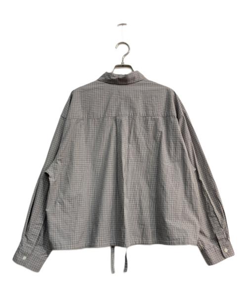 JOURNAL STANDARD relume（ジャーナルスタンダード レリューム）JOURNAL STANDARD relume (ジャーナルスタンダード レリューム) オーガニックコットンチェックドロストシャツ　24050462101030 グレー サイズ:Free 未使用品の古着・服飾アイテム