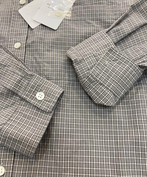 JOURNAL STANDARD relume（ジャーナルスタンダード レリューム）JOURNAL STANDARD relume (ジャーナルスタンダード レリューム) オーガニックコットンチェックドロストシャツ　24050462101030 グレー サイズ:Free 未使用品の古着・服飾アイテム