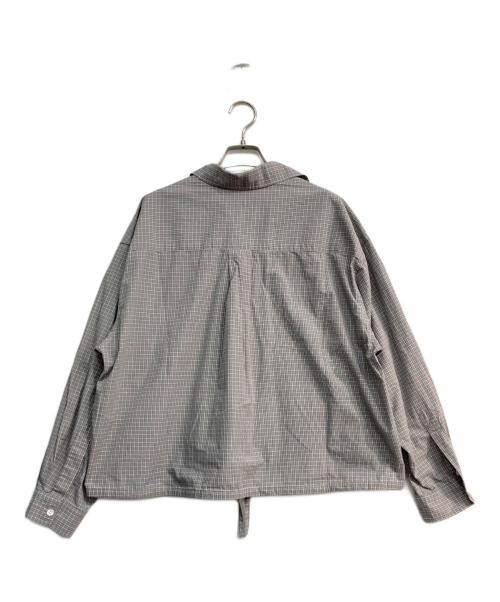 JOURNAL STANDARD relume（ジャーナルスタンダード レリューム）JOURNAL STANDARD relume (ジャーナルスタンダード レリューム) オーガニックコットンチェックドロストシャツ　24050462101030 グレー サイズ:Free 未使用品の古着・服飾アイテム