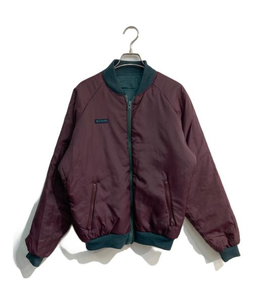 Columbia（コロンビア）Columbia (コロンビア) リバーシブルナイロンジャケット 90‘s グリーン×ボルドー サイズ:Mの古着・服飾アイテム