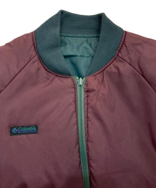 Columbia（コロンビア）Columbia (コロンビア) リバーシブルナイロンジャケット 90‘s グリーン×ボルドー サイズ:Mの古着・服飾アイテム