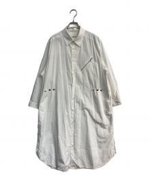 ZUCCA（ズッカ）の古着「スタッズシャツ ワンピース　ZU23FH055」｜ホワイト