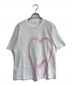 SPORT MAXスポーツマックス）の古着「ハートプリントTシャツ　2412971051600013」｜ホワイト×ピンク