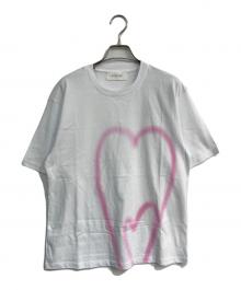 SPORT MAX（スポーツマックス）の古着「ハートプリントTシャツ　2412971051600013」｜ホワイト×ピンク