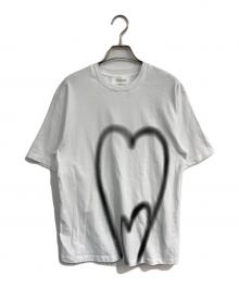 SPORT MAX（スポーツマックス）の古着「ハートブリントTシャツ　24129710516」｜ホワイト×ブラック